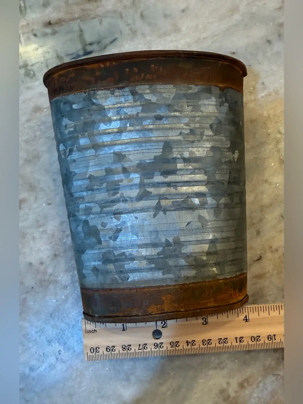 Farmhouse Galvanized Metal Vase Set